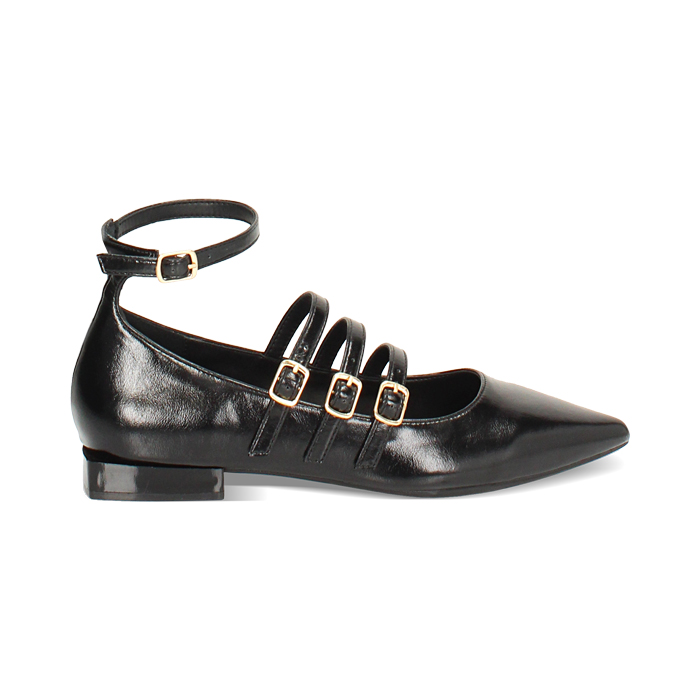 Ballerine nere lucide da donna