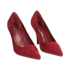 Décolleté bordeaux in microfibra con tacco 9 cm