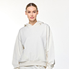 Sweat-shirt crème en coton