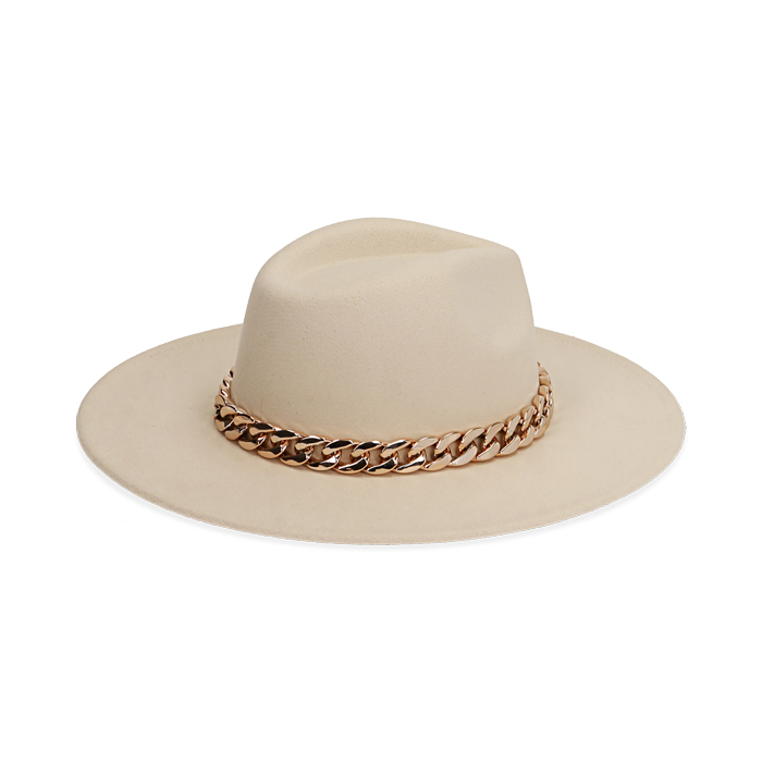 Cappello da donna panna con catena oro | Primadonna Collection