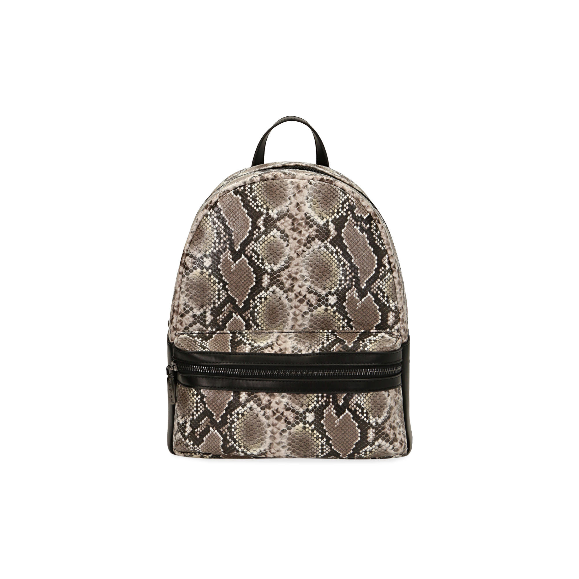 Zaino bianco/nero snake print | Primadonna Collection