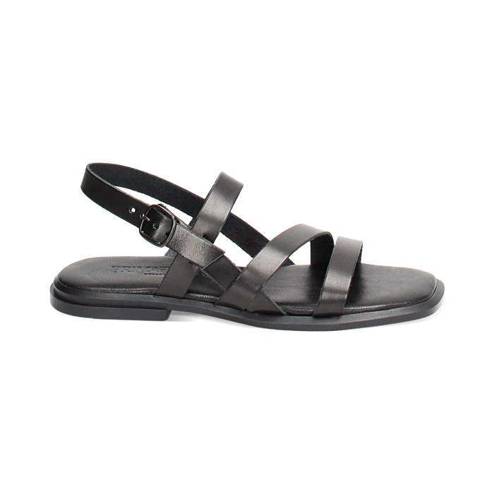 WOMEN SHOES FLAT LEATHER NERO