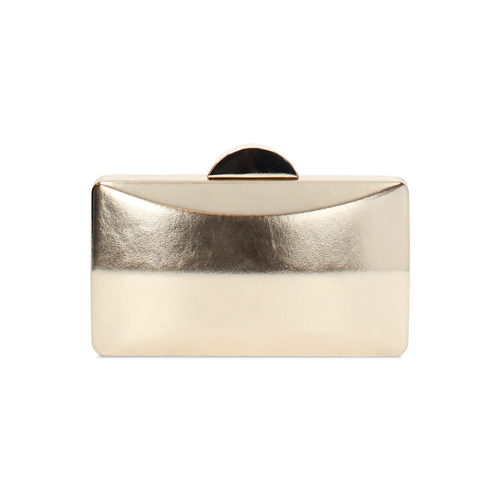 Pochette femme or en laminé