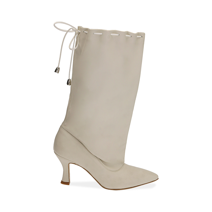 Stivali donna panna in pelle, tacco 7,5 cm | Primadonna Collection