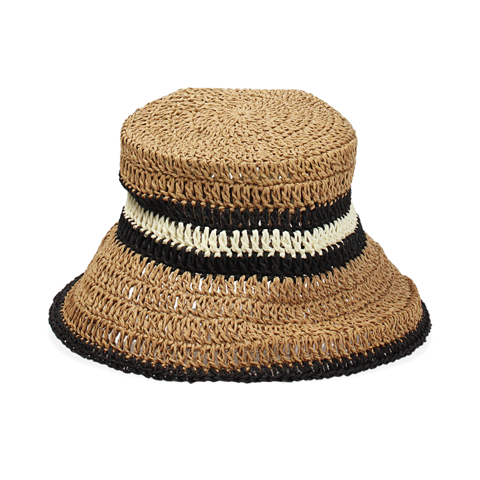 Sombrero de mujer negro de rafia