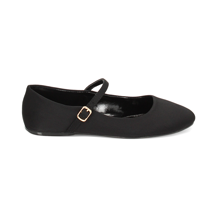 Ballerines noires en lycra