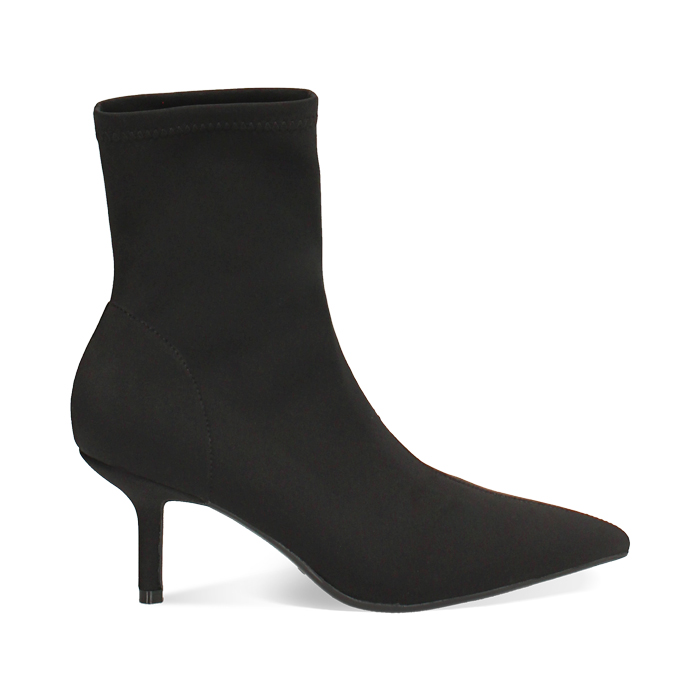 Bottines noires à talon de 7 cm pour femme