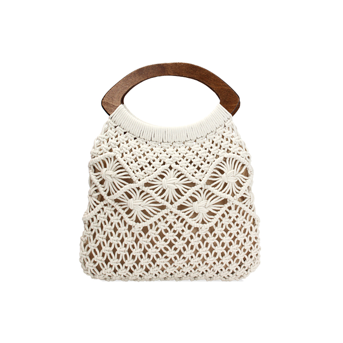 Sac à main femme crème en tissu