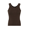 Camiseta sin mangas marr&oacute;n oscuro con detalles chic