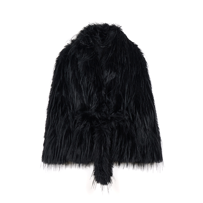 ABBIGLIAMENTO PELLICCIA FUR NERO