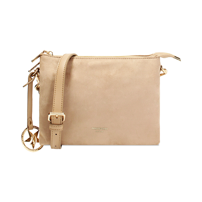 Pochette donna taupe in microfibra