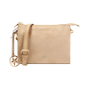 Pochette femme taupe en microfibre