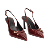 Décolleté slingback bordeaux con tacco di 7,5 cm