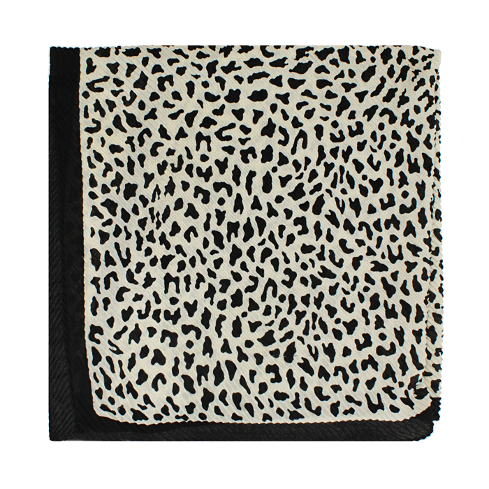 Pashmina bianco-leopard da donna