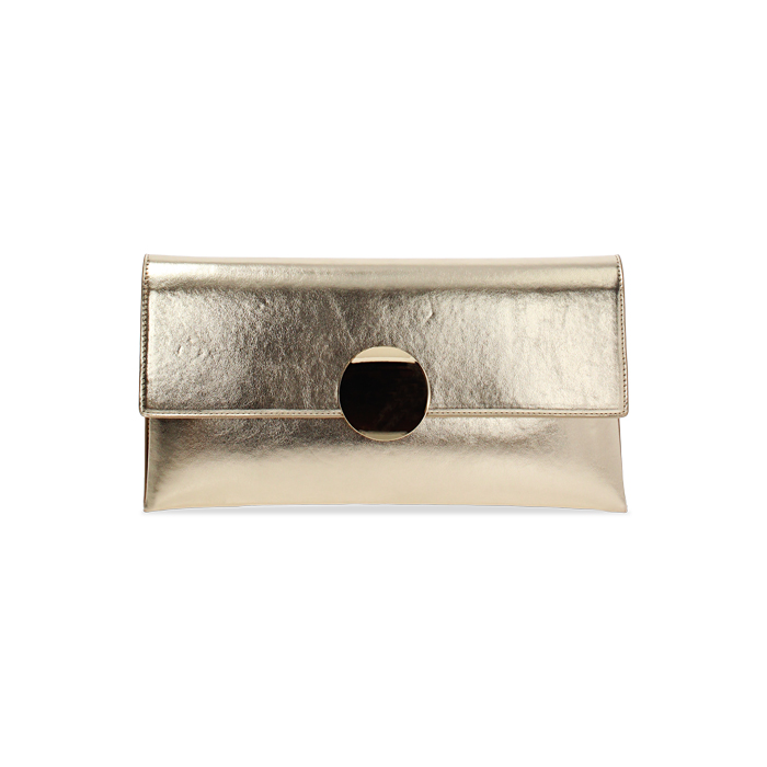 Bolso de mano oro con bandolera removible