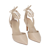 Slingback à lanières blanc cassé, talon 8 cm 