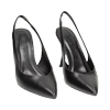 Décolleté slingback nere, tacco 9,5 cm