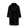 Cappotto lungo in pelo sintetico nero