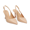 D&eacute;collet&eacute; slingback beige tacco 8 cm