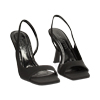 Sandalo donna neri fashion, tacco 9,5 cm