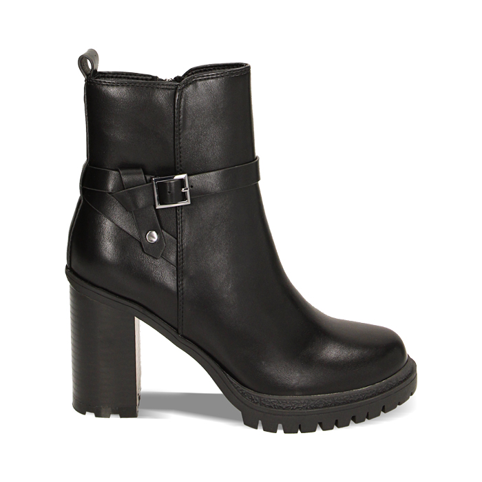 WOMEN SHOES DEMI-BOOT SYNTHETIC NERO