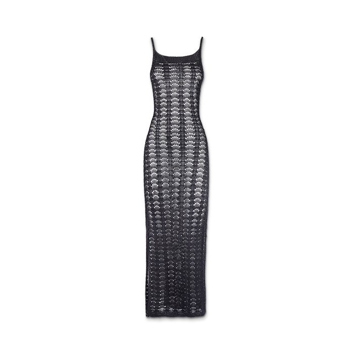 Vestido de mujer negro en tela