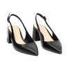 Zapatos de tacón tipo slingback negros cómodos para mujer