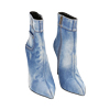 Bottines femme en jean denim, talon de 10,5 cm