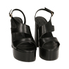 Sandali platform neri, tacco 12 cm