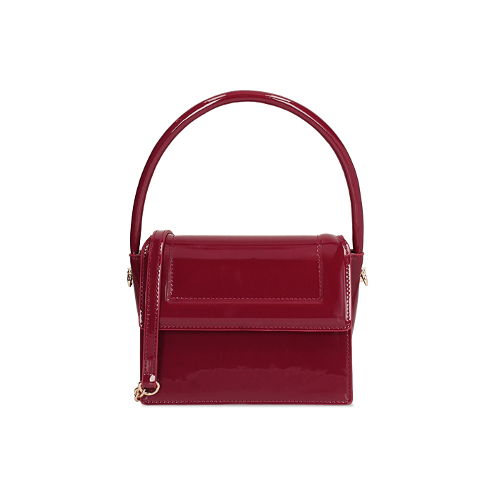 Mini sac femme cerise en vernis