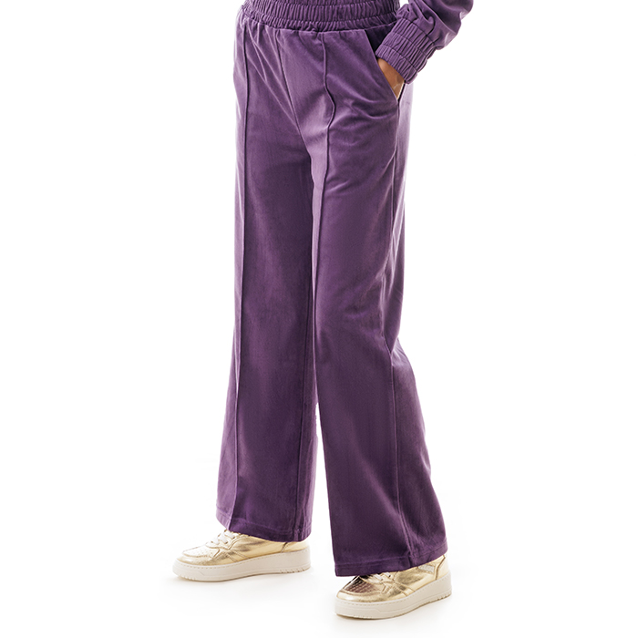 Pantaloni viola in velluto