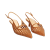 Escarpin slingback cognac talon 4,5 cm