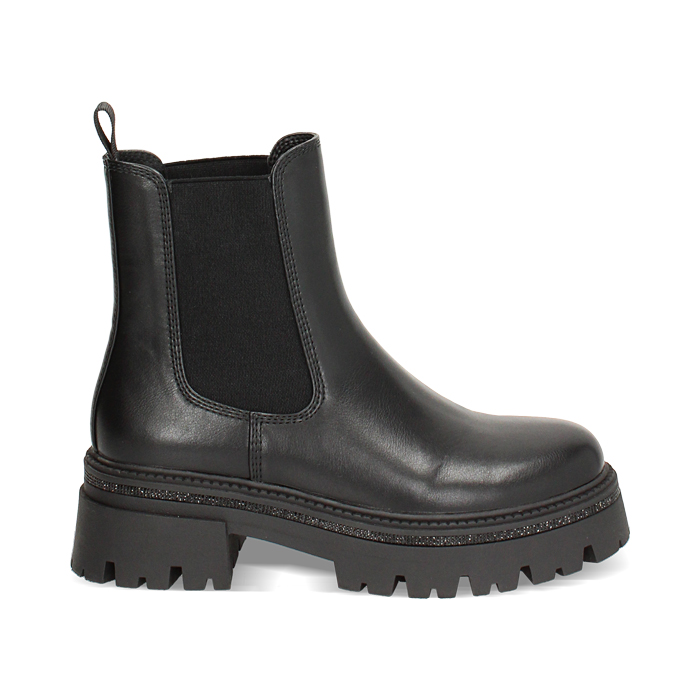 Boots Beatles noirs avec talon de 6 cm pour une élégance intemporelle