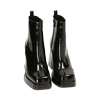 Bottines noires en naplak, talon 9 cm 