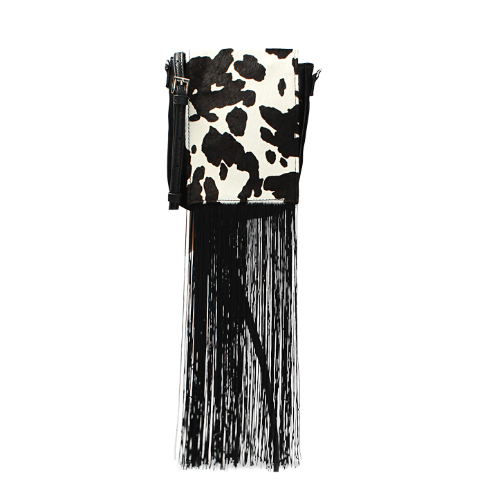 Mini bag nera in cavallino con tracolla