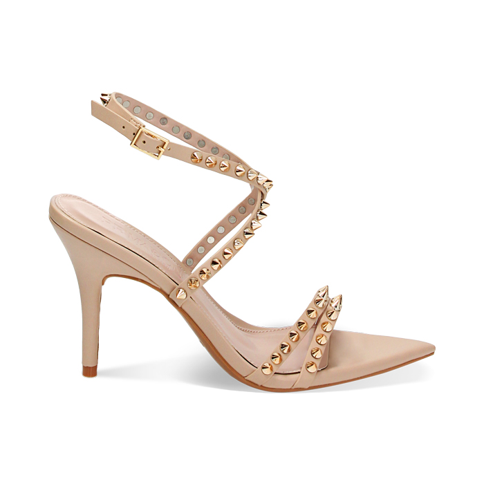 Sandali donna con tacco nude con borchie Primadonna Collection