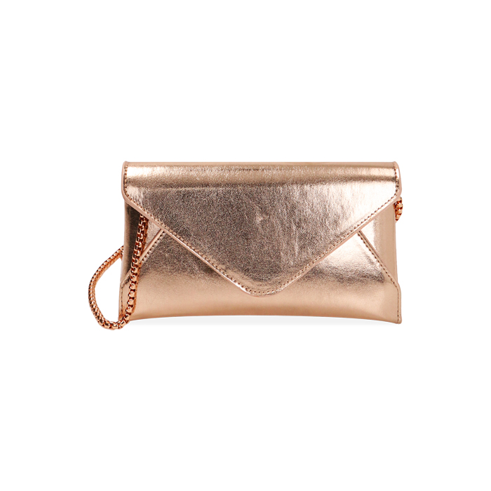 Borsa a tracolla oro rosa laminato