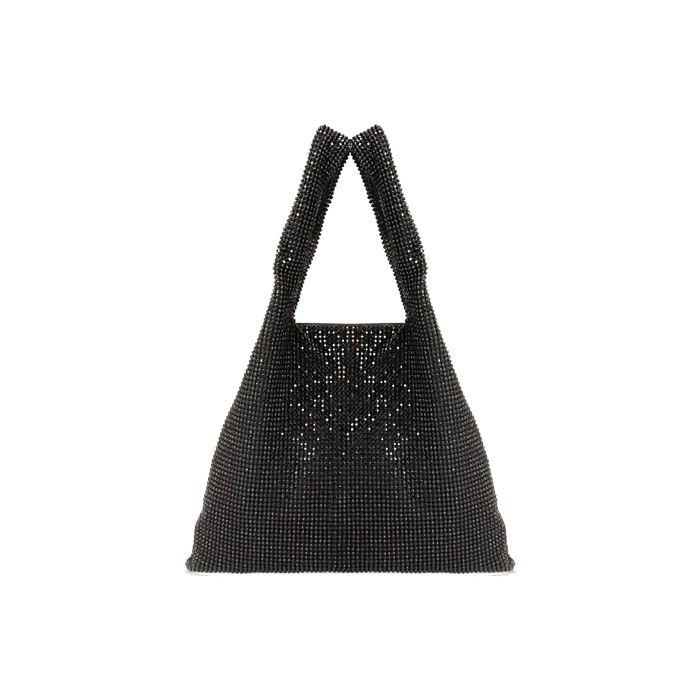 Mini sac noir en microfibre avec strass