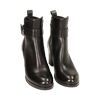 Stivaletti Chelsea neri in pelle, tacco 6,3 cm