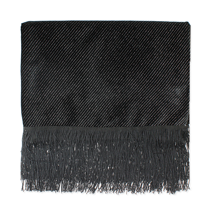 Pashmina noire et argent en tissu chic