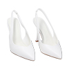 Zapato de tacón Bailarinas blanco en piel