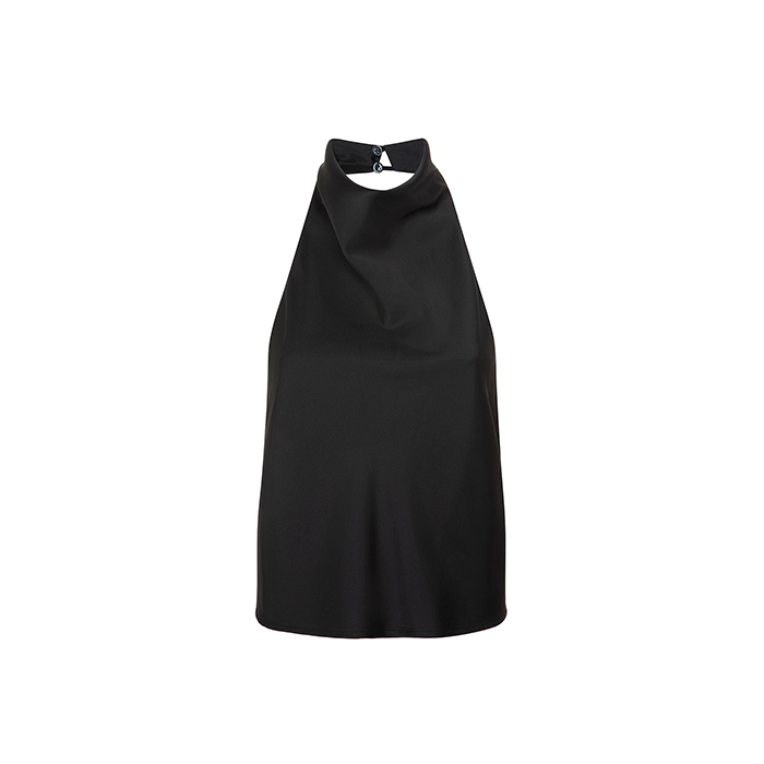 Top nero elegante con dettagli raffinati