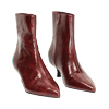 Tronchetti bordeaux in stampa cocco con tacco 4,5 cm