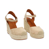 Espadrilles femme beige en microfibre