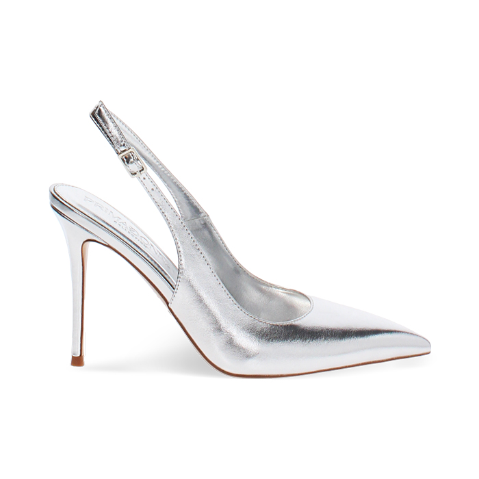 D&eacute;collet&eacute; argento tacco 10 cm