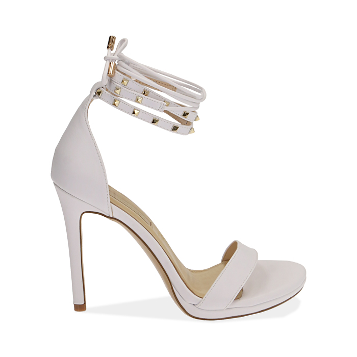 sandali con tacco bianchi