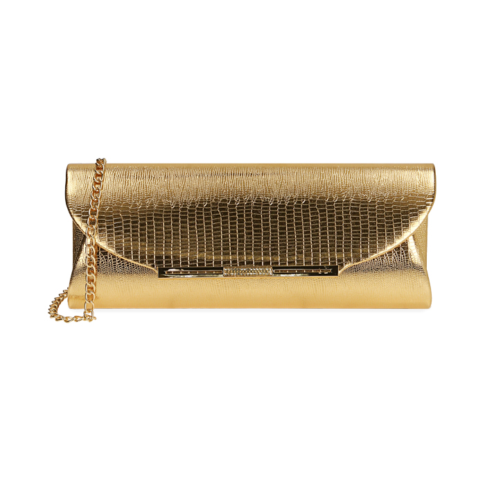 POCHETTE DONNA JACQUARD oro nero - floreale, elegante borsa