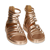 Sandali cage flat rosa oro in pelle