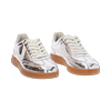 Sneakers donna argento in crack laminato