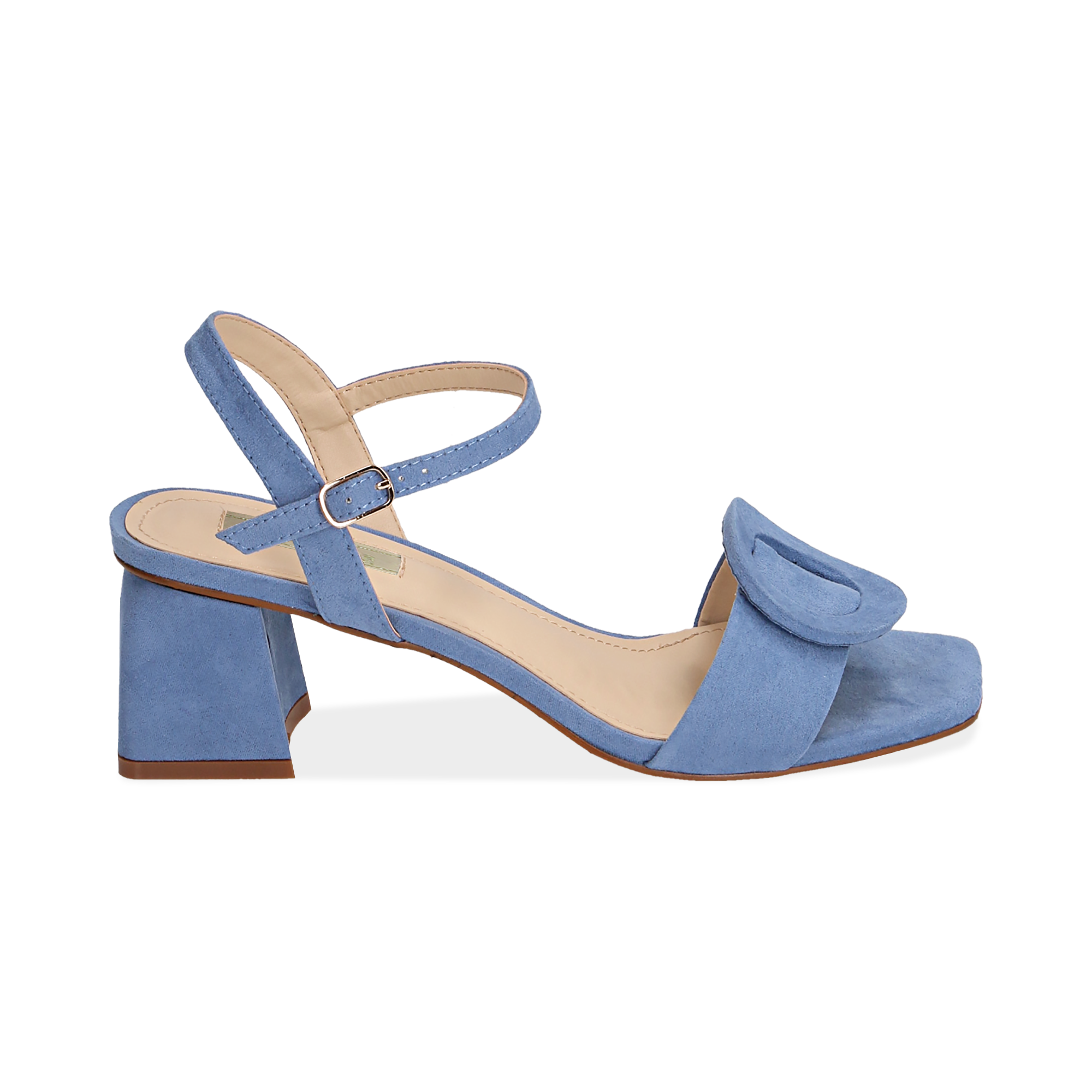 sandali con tacco azzurri